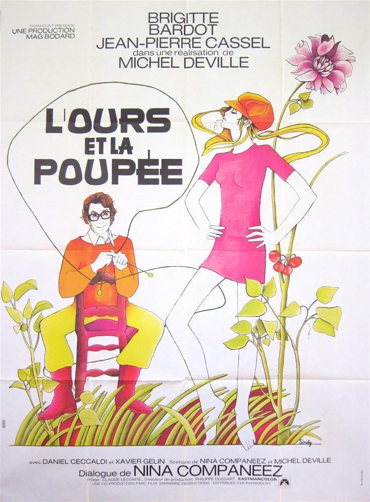 The Bear and the Doll (L&#39;Ours et La Poupee) French 1 panel (47x63) Original Vintage Movie Poster