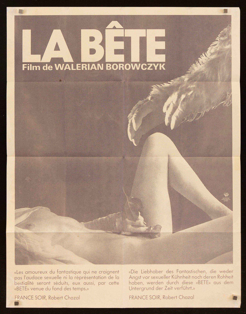 The Beast (La Bete) Original Vintage Movie Poster