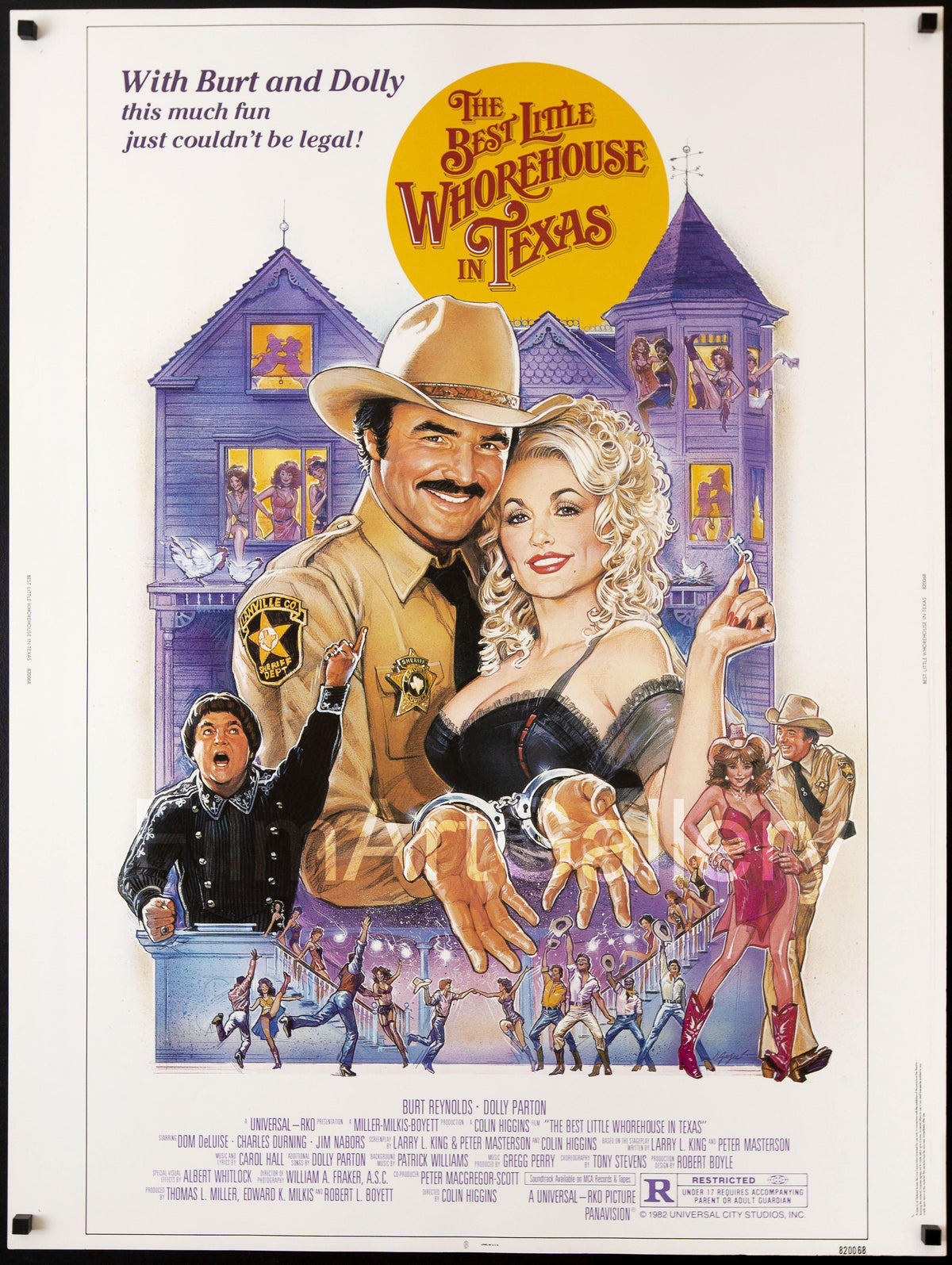 The Best Little Whorehouse in Texas Original Vintage Movie Poster