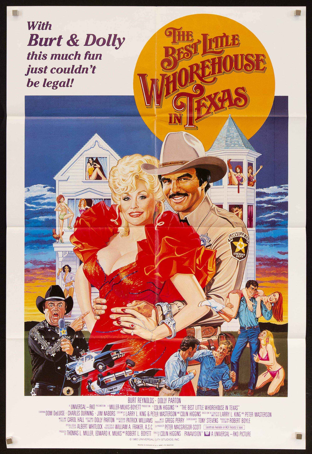 The Best Little Whorehouse in Texas Original Vintage Movie Poster