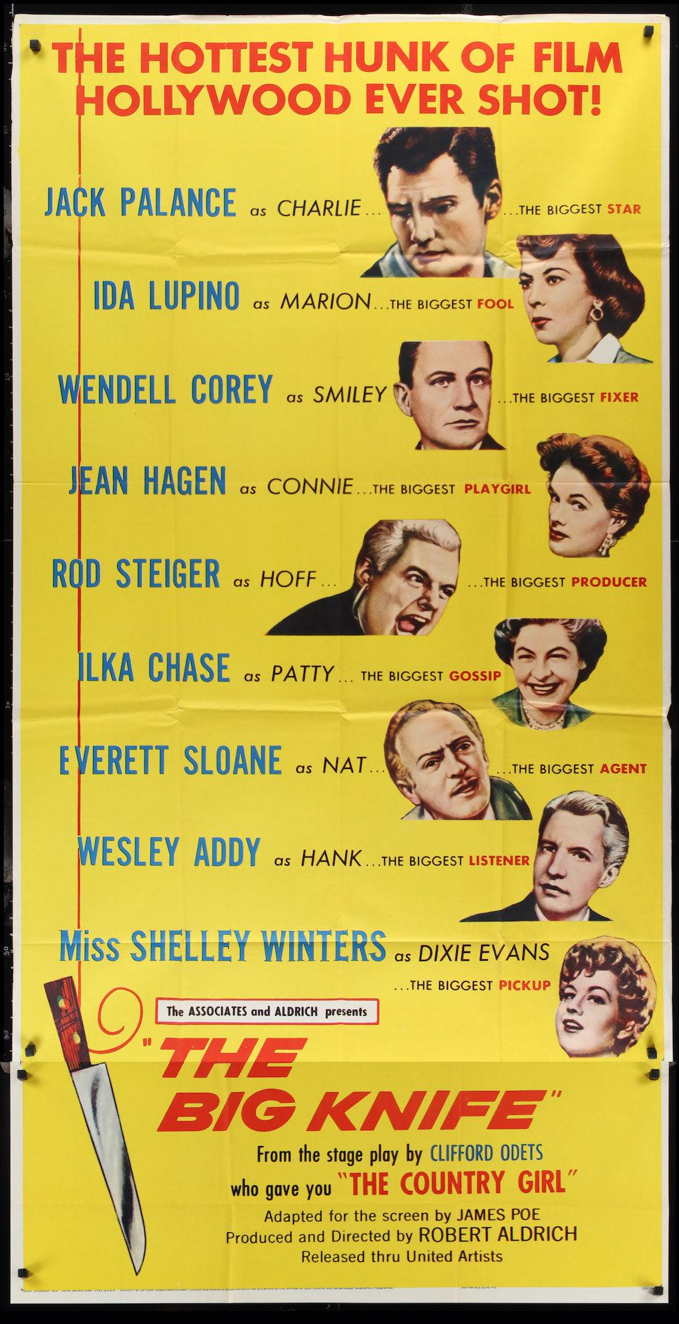 The Big Knife 3 Sheet (41x81) Original Vintage Movie Poster