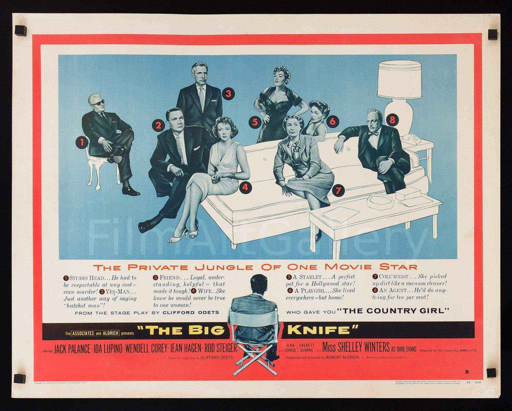 The Big Knife Original Vintage Movie Poster