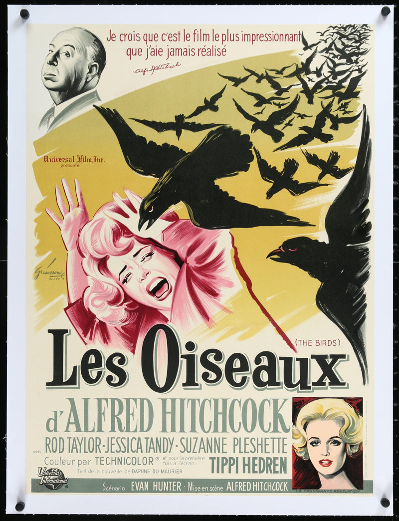 The Birds French Small (23x32) Original Vintage Movie Poster