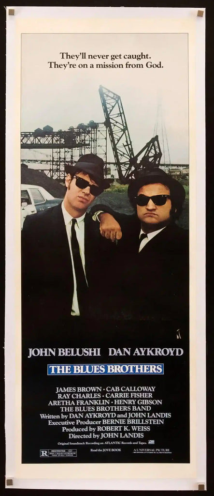 The Blues Brothers Movie Poster 1980 Insert (14x36)