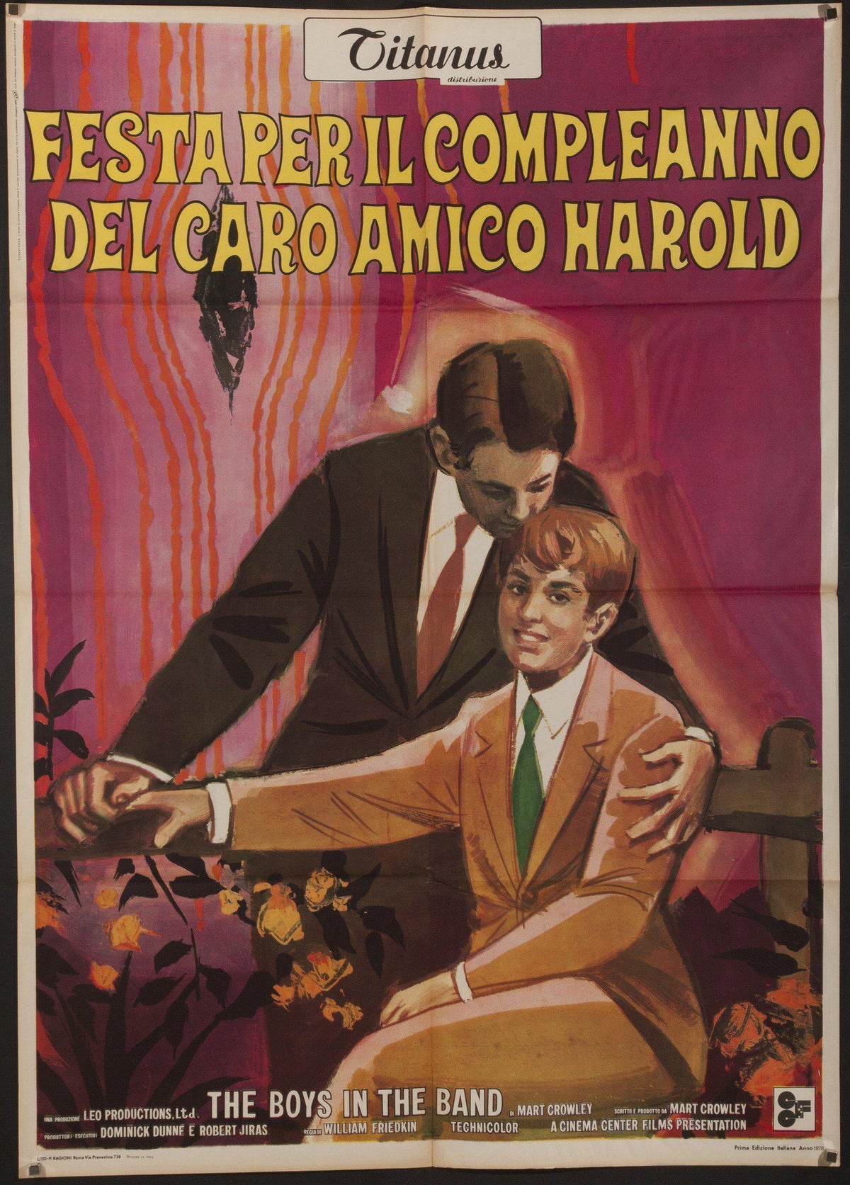 The Boys in the Band Italian 2 foglio (39x55) Original Vintage Movie Poster