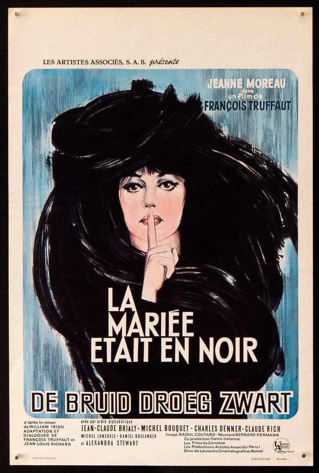 THE BRIDE WORE BLACK, (aka LA MARIEE ETAIT EN NOIR), French poster art THE BRIDE WORE BLACK, (aka LA MARIEE ETAIT EN NOIR), French poster art