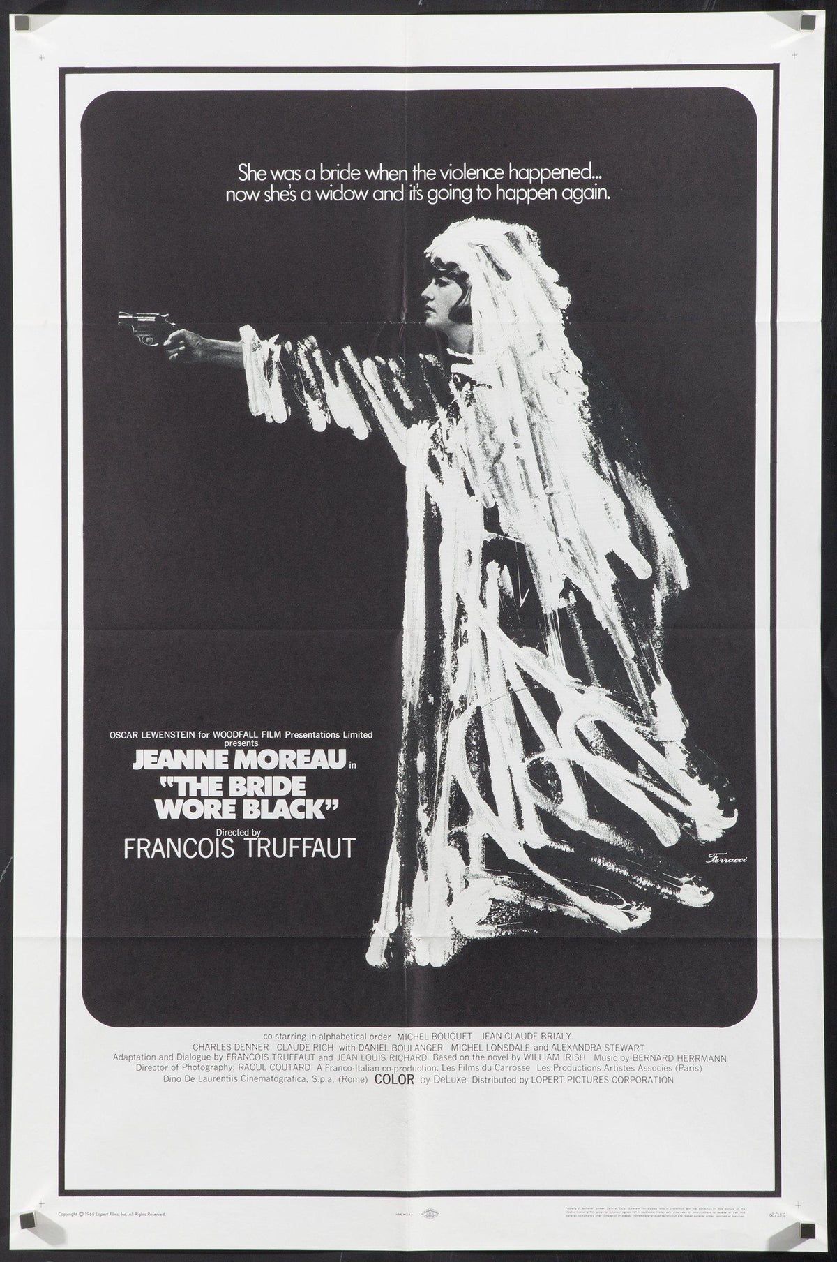 The Bride Wore Black (La Mariee Etait En Noir) Original Vintage Movie Poster