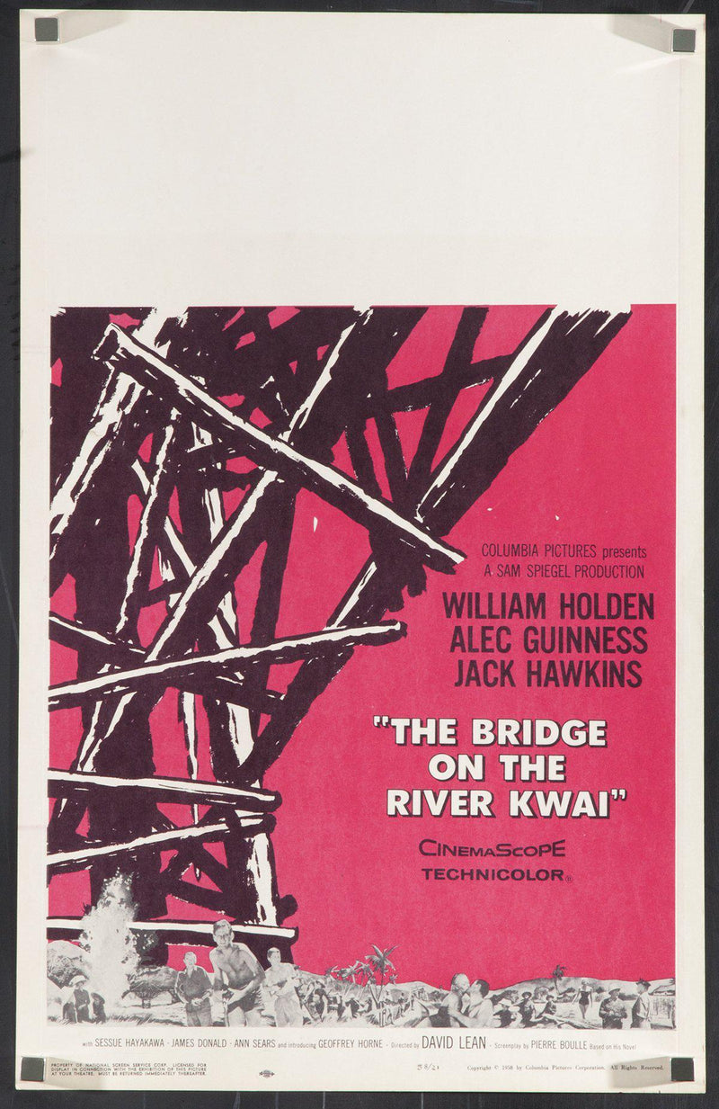 The Bridge On The River Kwai Window Card (14x22) Original Vintage Movie Poster