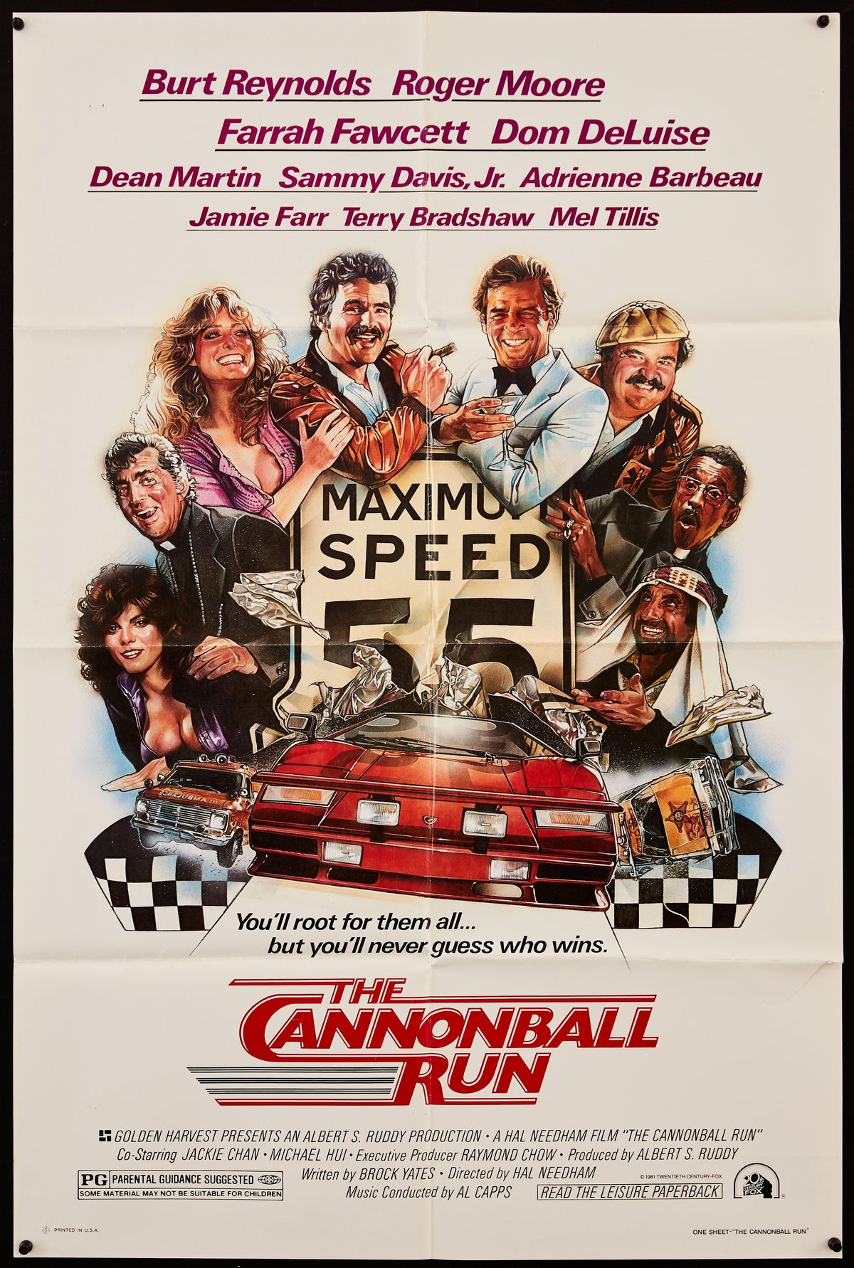 The Cannonball Run Original Vintage Movie Poster