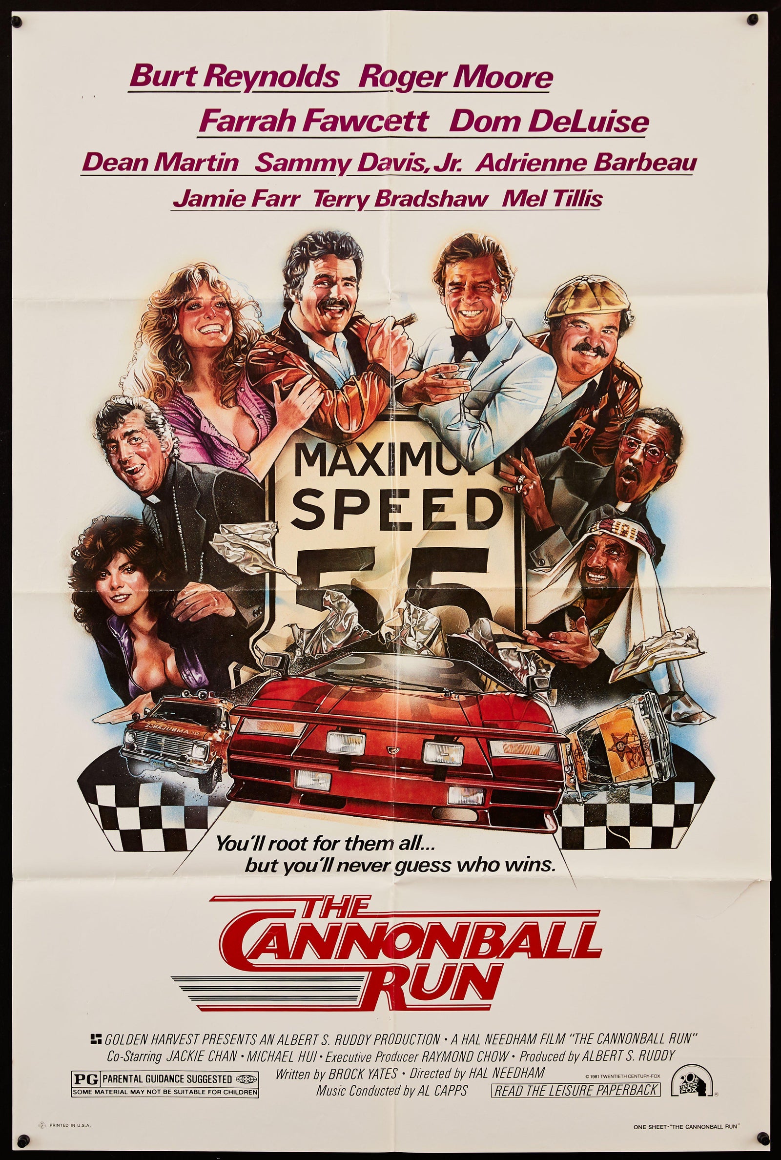 The Cannonball Run Original Vintage Movie Poster