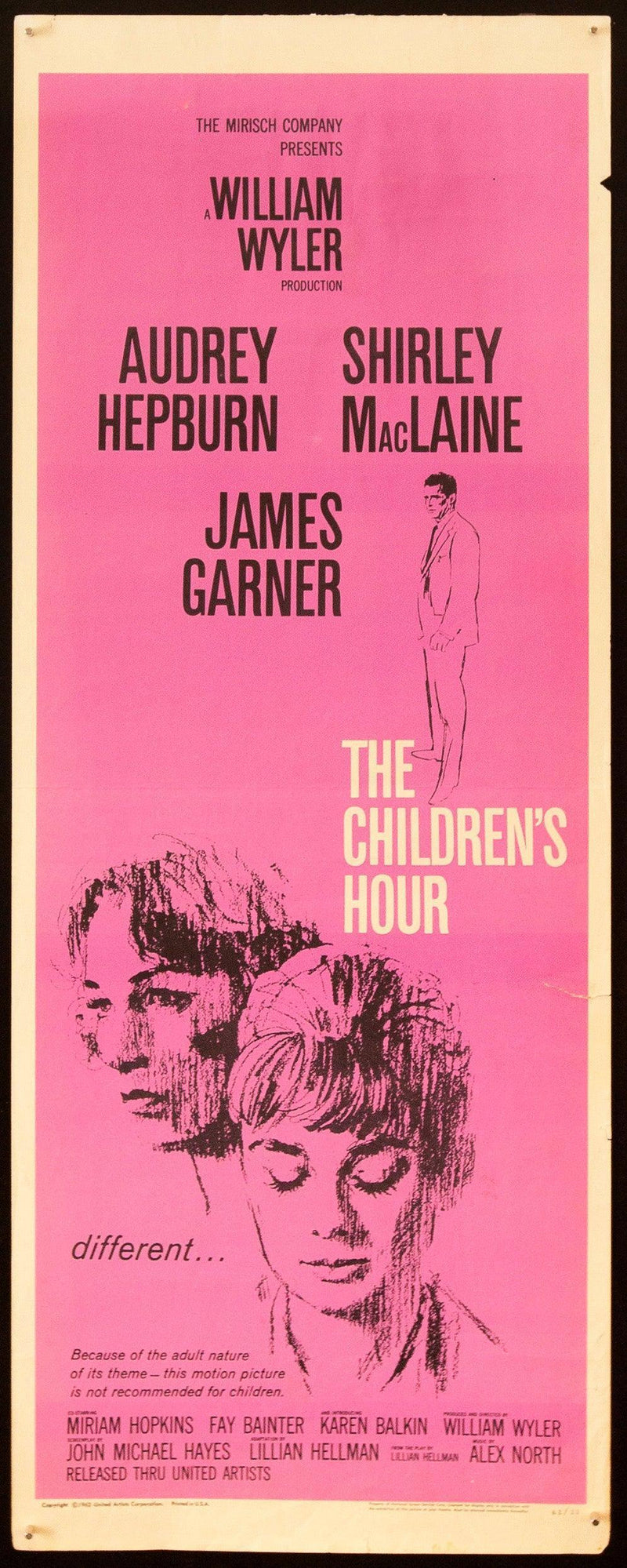 The Children's Hour Insert (14x36) Original Vintage Movie Poster