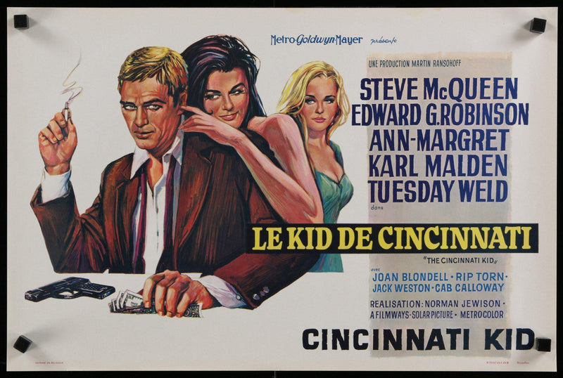 The Cincinnati Kid Belgian (14x22) Original Vintage Movie Poster