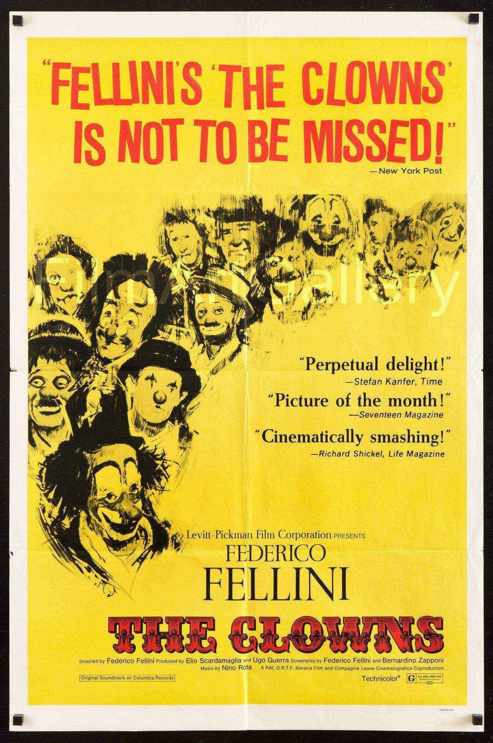 The Clowns Original Vintage Movie Poster