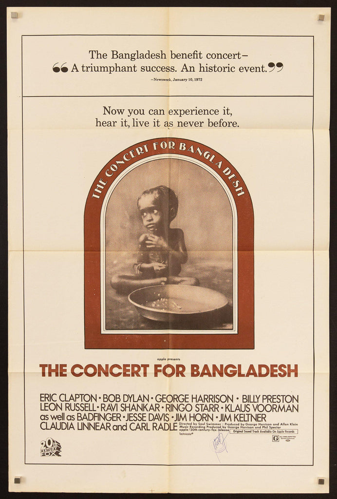 The Concert for Bangladesh Original Vintage Movie Poster