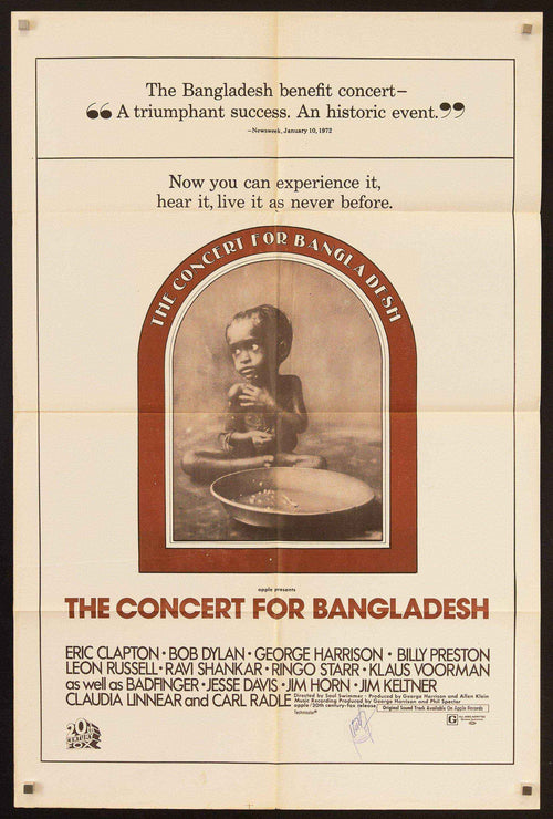 The Concert for Bangladesh Original Vintage Movie Poster