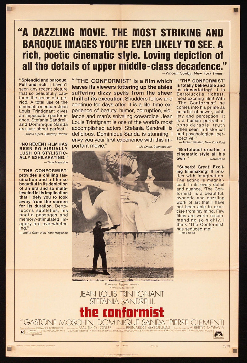The Conformist (Il Conformista) 1 Sheet (27x41) Original Vintage Movie Poster