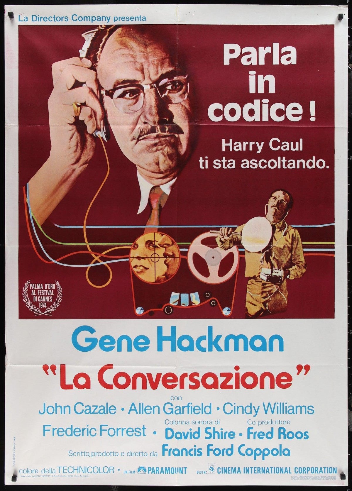 The Conversation Italian 2 Foglio (39x55) Original Vintage Movie Poster
