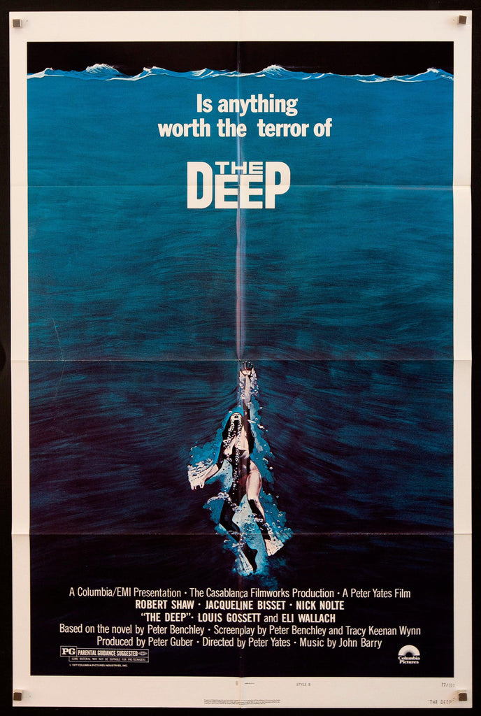 THE DEEP USオリジナル映画ポスター The Deep Movie Poster 1977 1 Sheet (27x41)