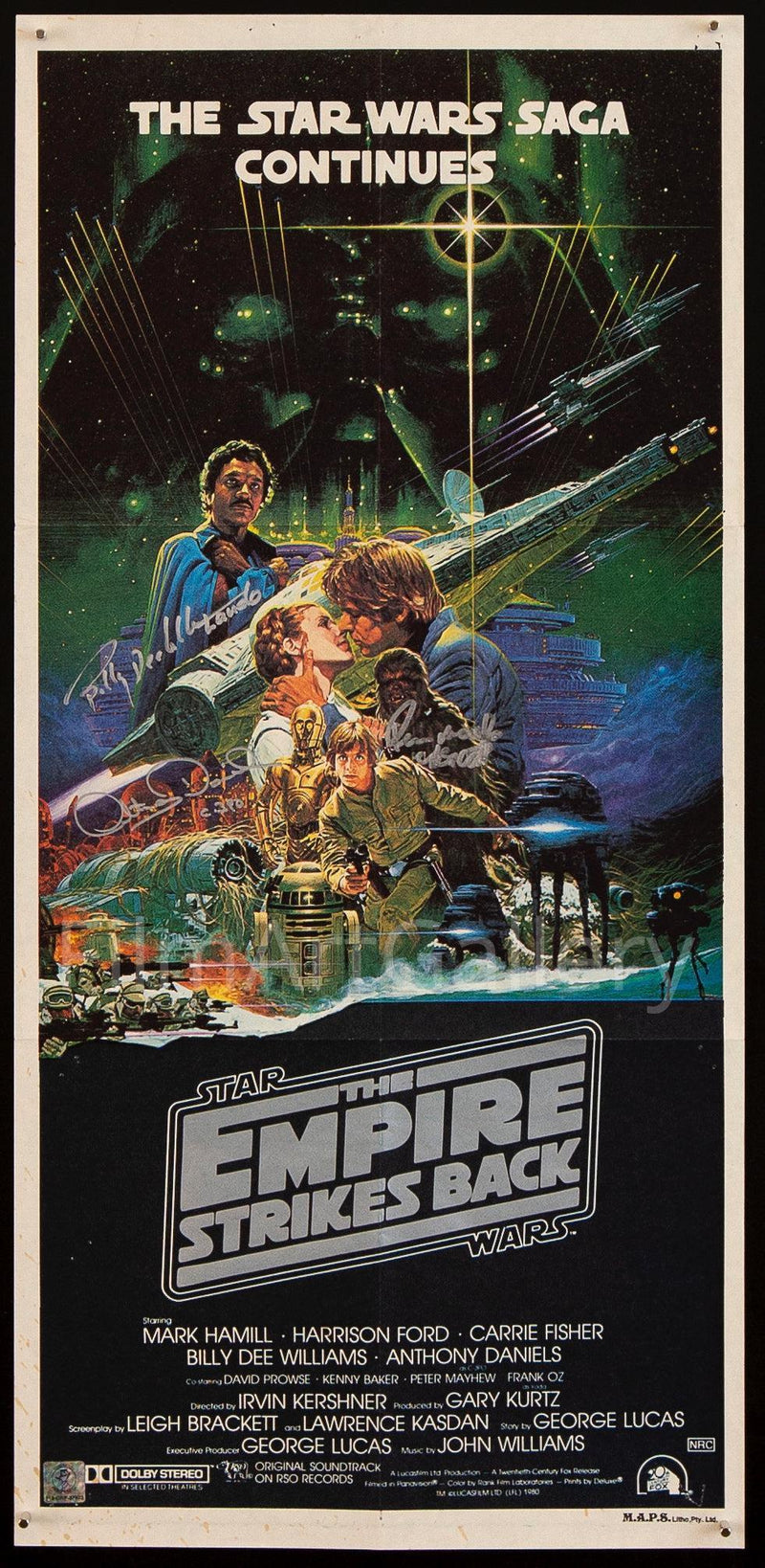The Empire Strikes Back Australian Daybill (13x30) Original Vintage Movie Poster