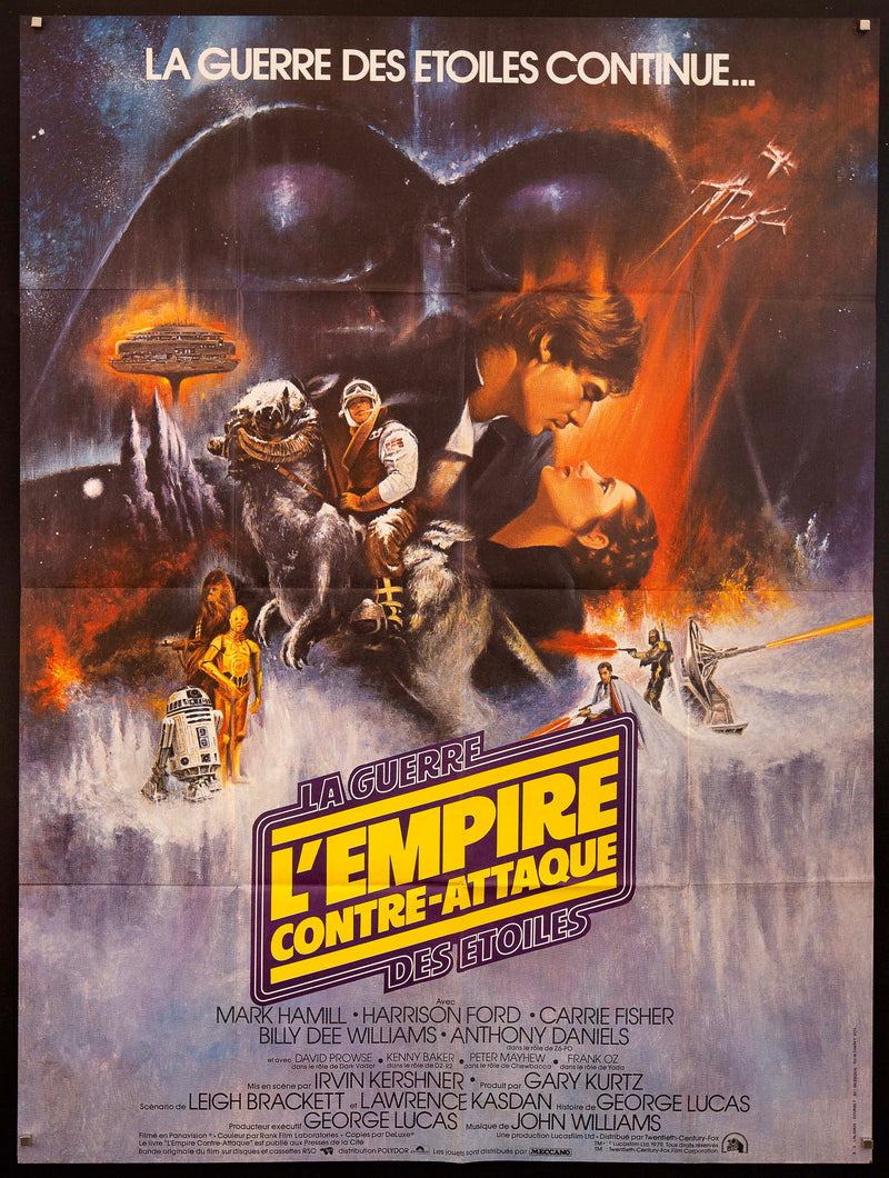 The Empire Strikes Back French 1 panel (47x63) Original Vintage Movie Poster