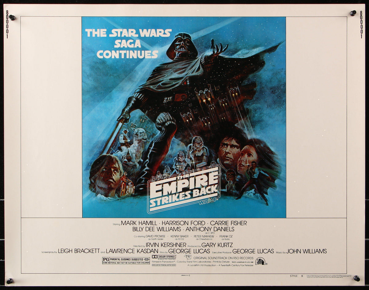 The Empire Strikes Back Half Sheet (22x28) Original Vintage Movie Poster