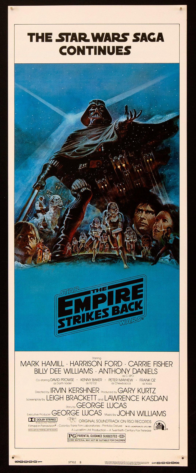 The Empire Strikes Back Insert (14x36) Original Vintage Movie Poster