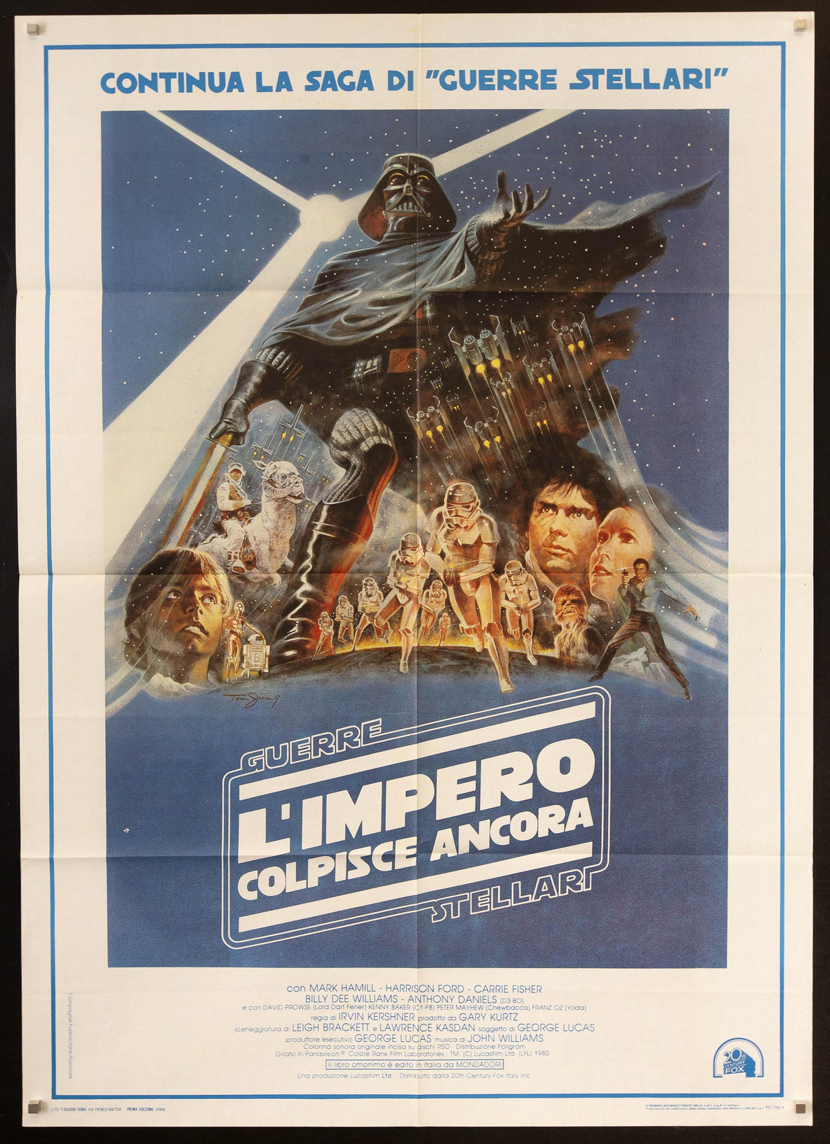 The Empire Strikes Back Italian 2 Foglio (39x55) Original Vintage Movie Poster