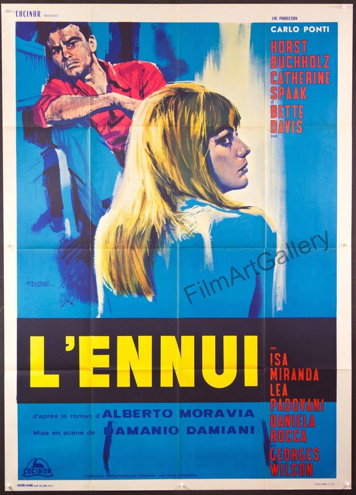 The Empty Canvas (L&#39;Ennui) French 1 panel (47x63) Original Vintage Movie Poster