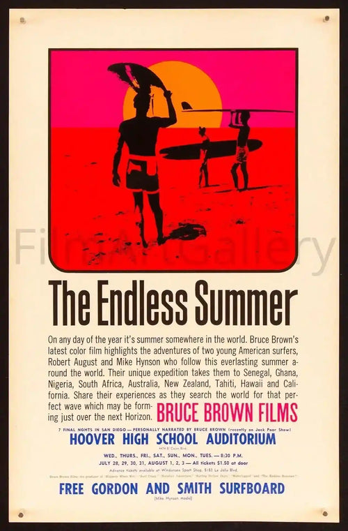 The Endless Summer Original Vintage Movie Poster