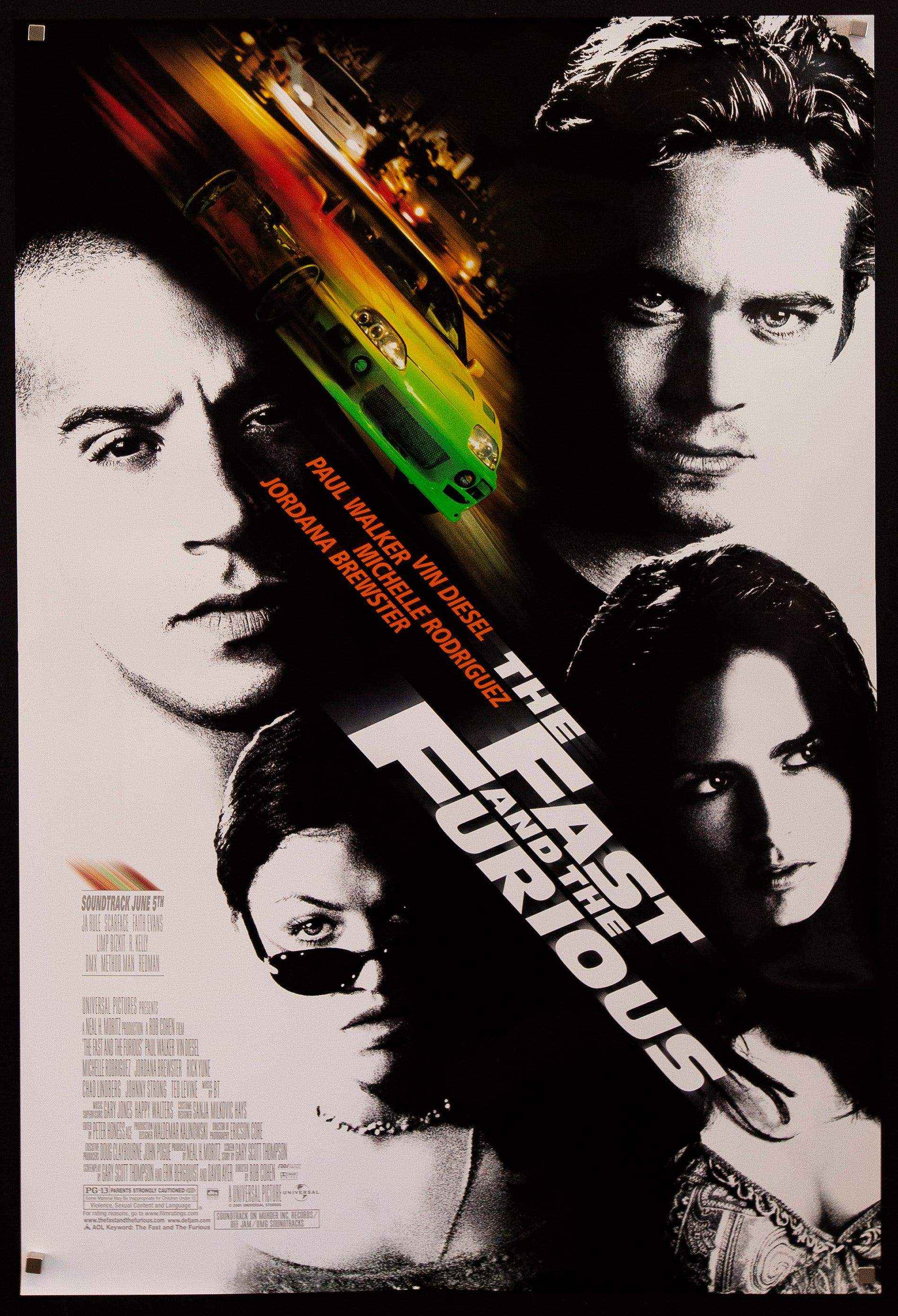 The Fast and the Furious Movie Poster 2001 1 Sheet (27x41)