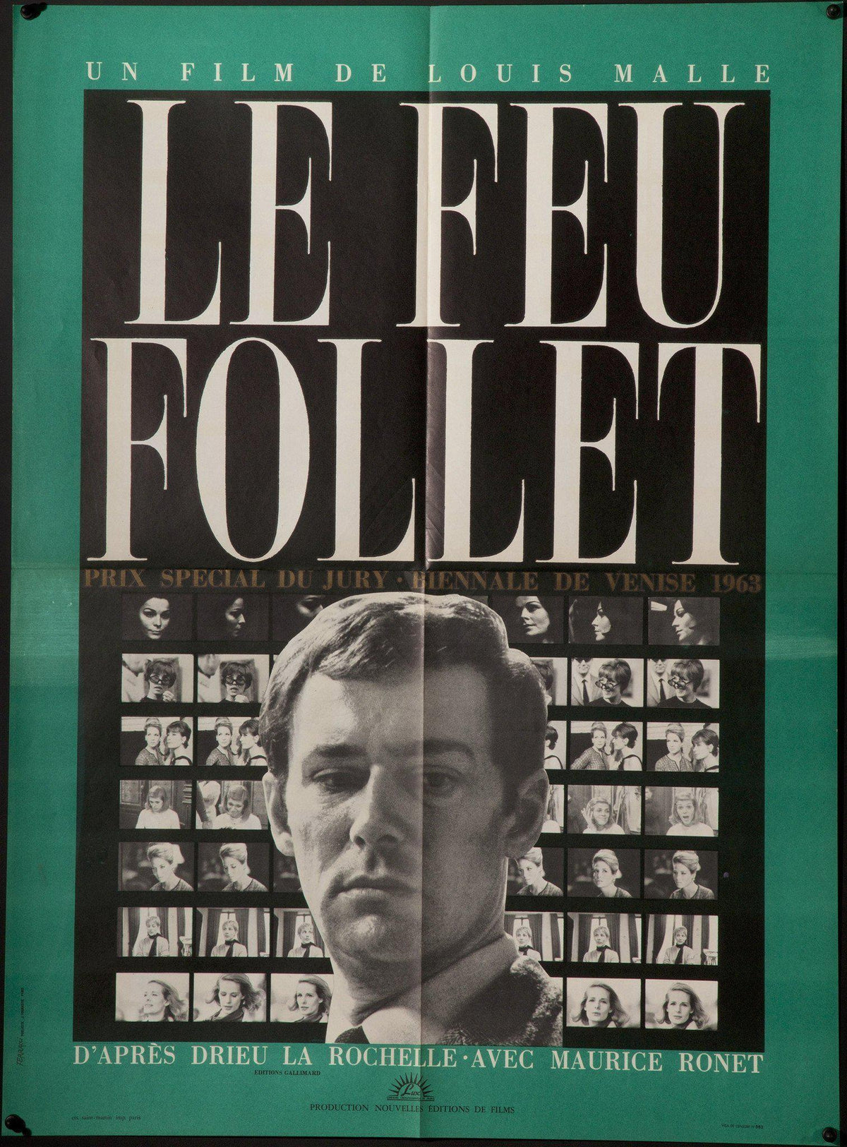 The Fire Within (Le Feu Follet) French small (23x32) Original Vintage Movie Poster