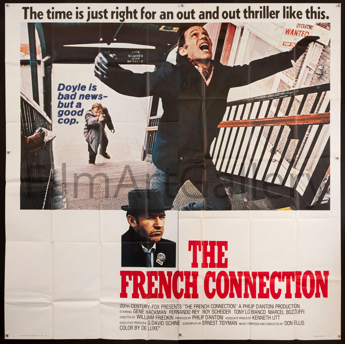 The French Connection 6 Sheet (81x81) Original Vintage Movie Poster