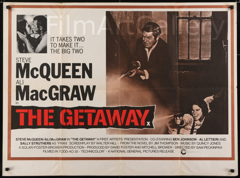 The Getaway British Quad (30x40) Original Vintage Movie Poster