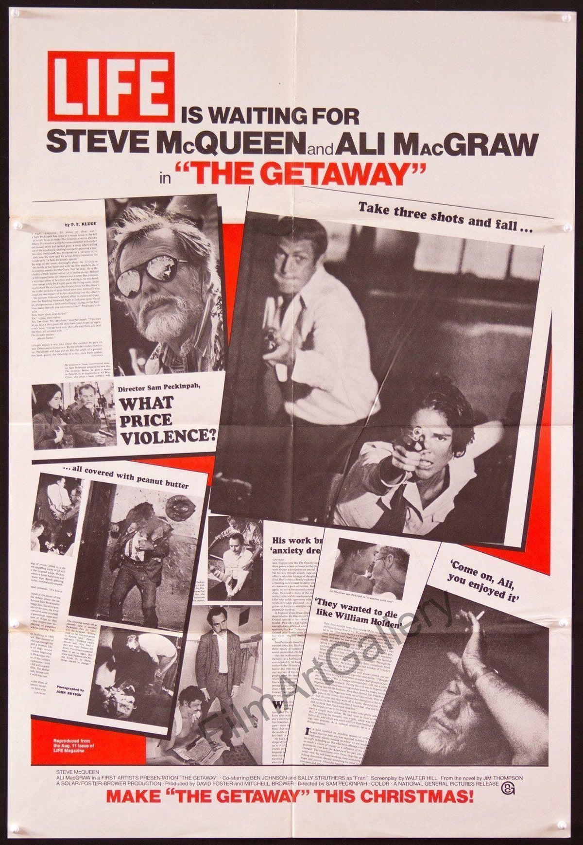 The Getaway Original Vintage Movie Poster