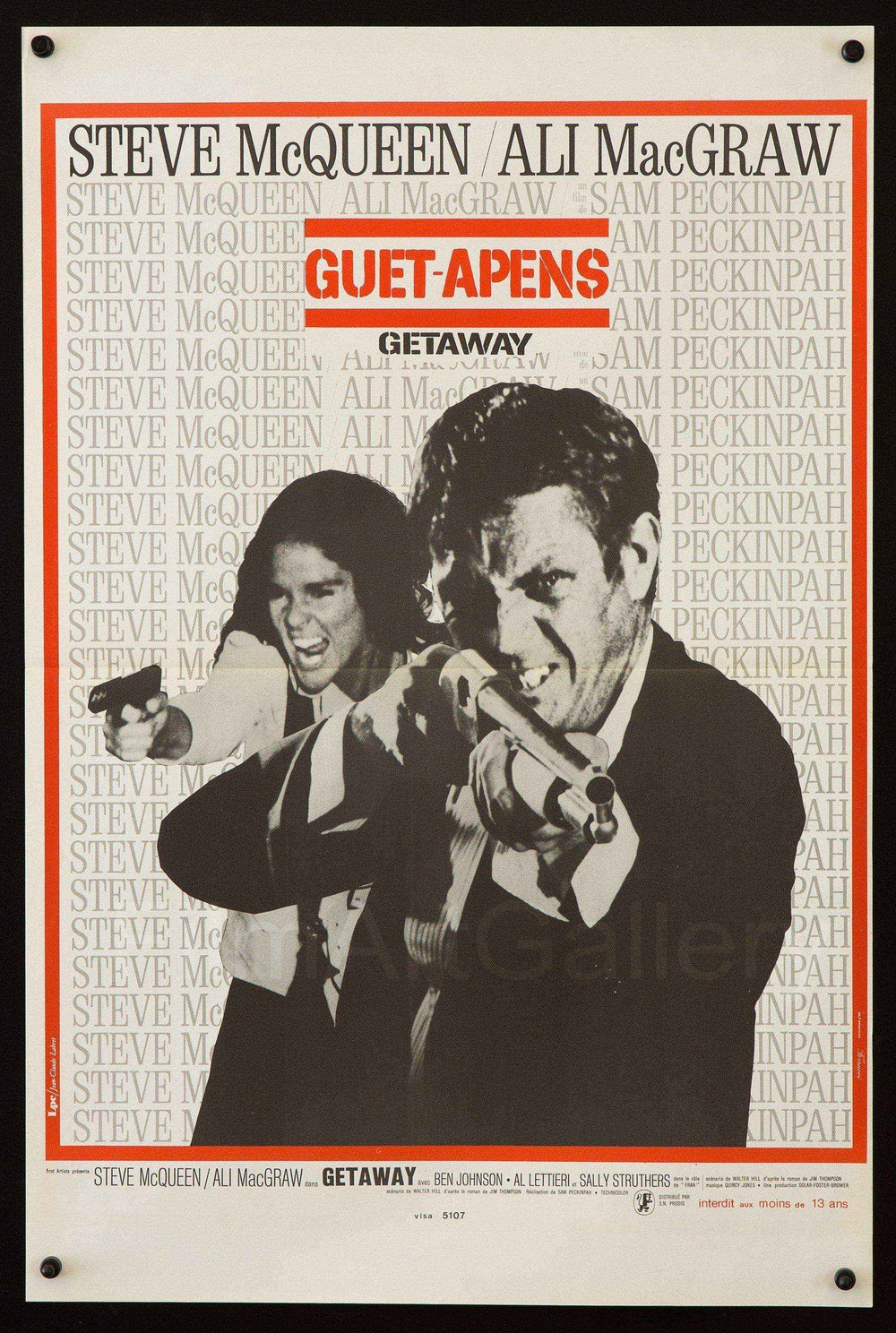 The Getaway Original Vintage Movie Poster