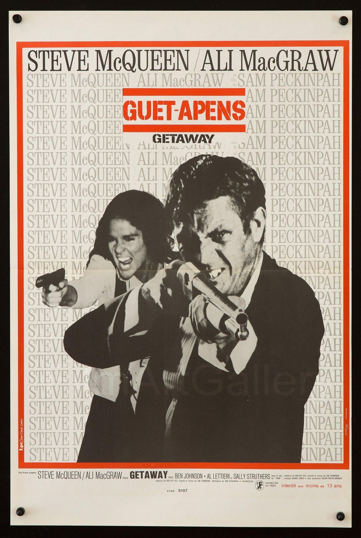 The Getaway Original Vintage Movie Poster