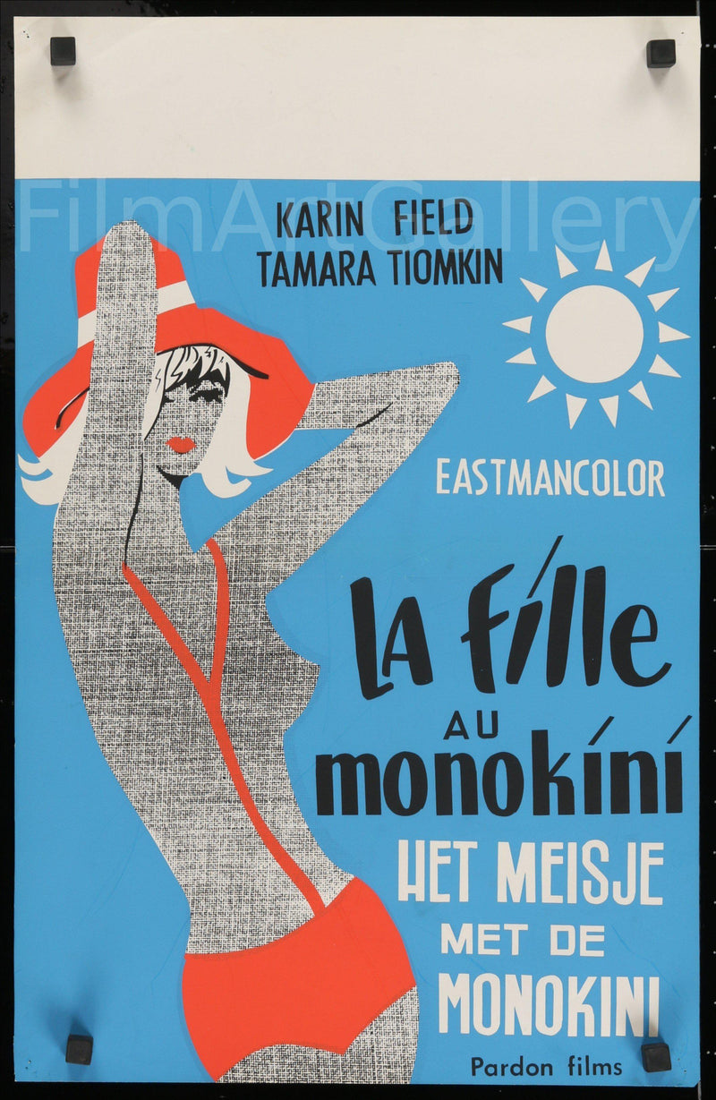 The Girl In the Monokini (La Fille Au Monokini) Belgian (14x22) Original Vintage Movie Poster