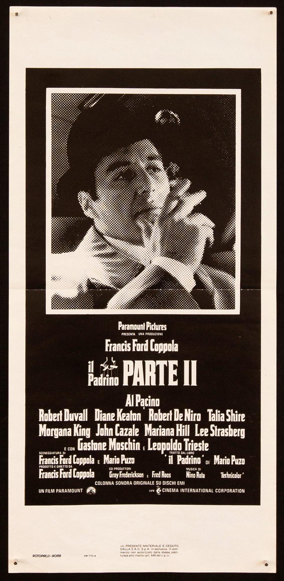 The Godfather Part II (Godfather Part 2) Italian Locandina (13x28) Original Vintage Movie Poster