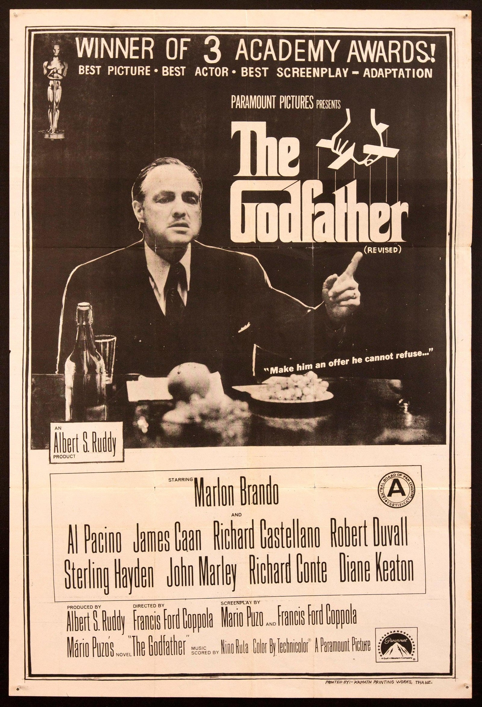 The Godfather Original Vintage Movie Poster