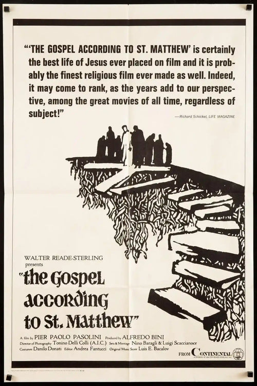 The Gospel According to St. Matthew (Il Vangelo Secondo Matteo) Original Vintage Movie Poster