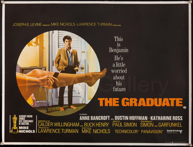 The Graduate British Quad (30x40) Original Vintage Movie Poster
