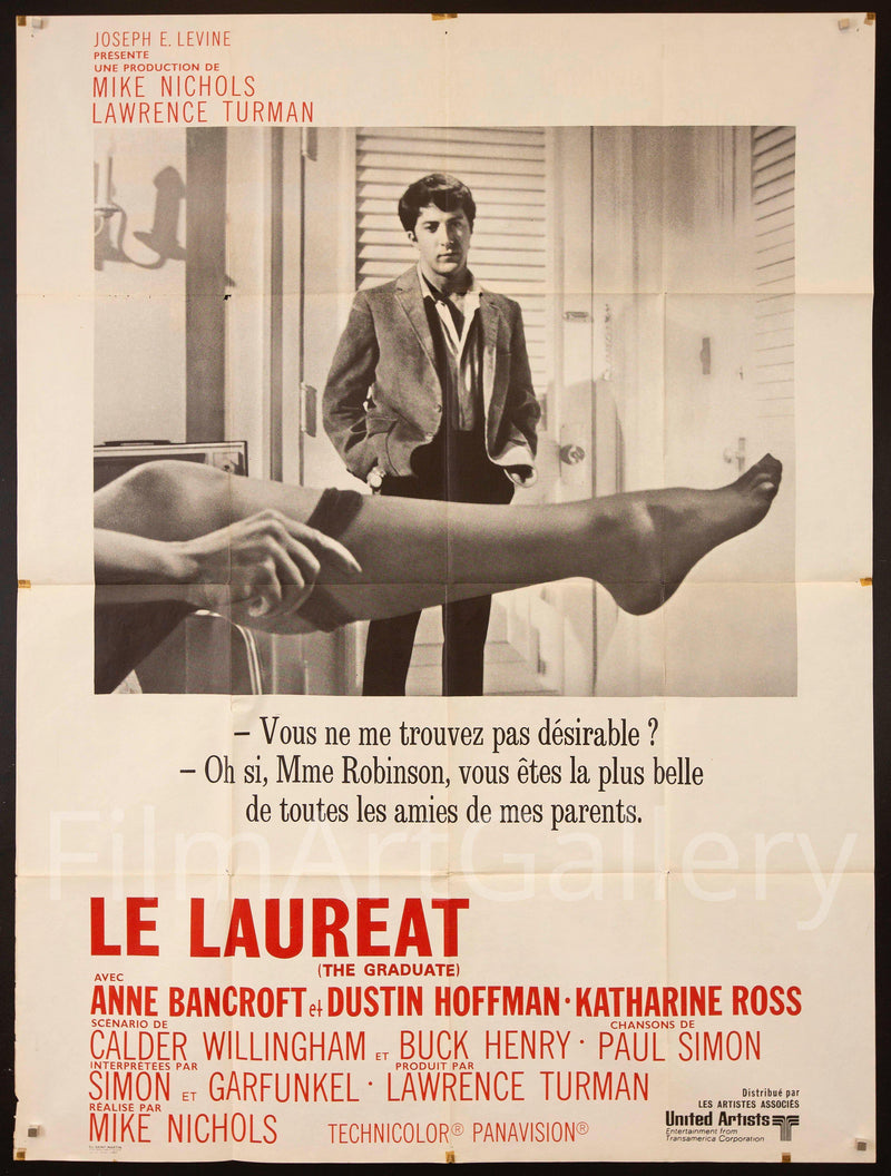 The Graduate French 1 Panel (47x63) Original Vintage Movie Poster