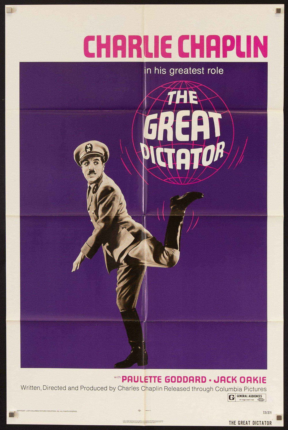 The Great Dictator Original Vintage Movie Poster