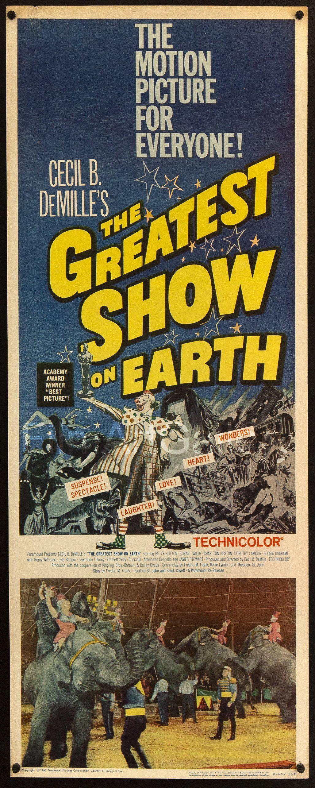 The Greatest Show On Earth Original Vintage Movie Poster