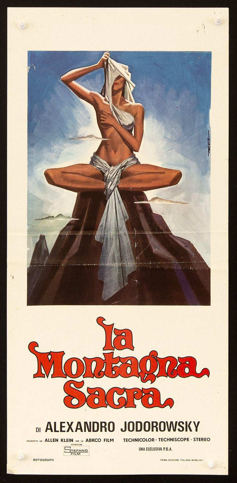 The Holy Mountain Italian Locandina (13x28) Original Vintage Movie Poster