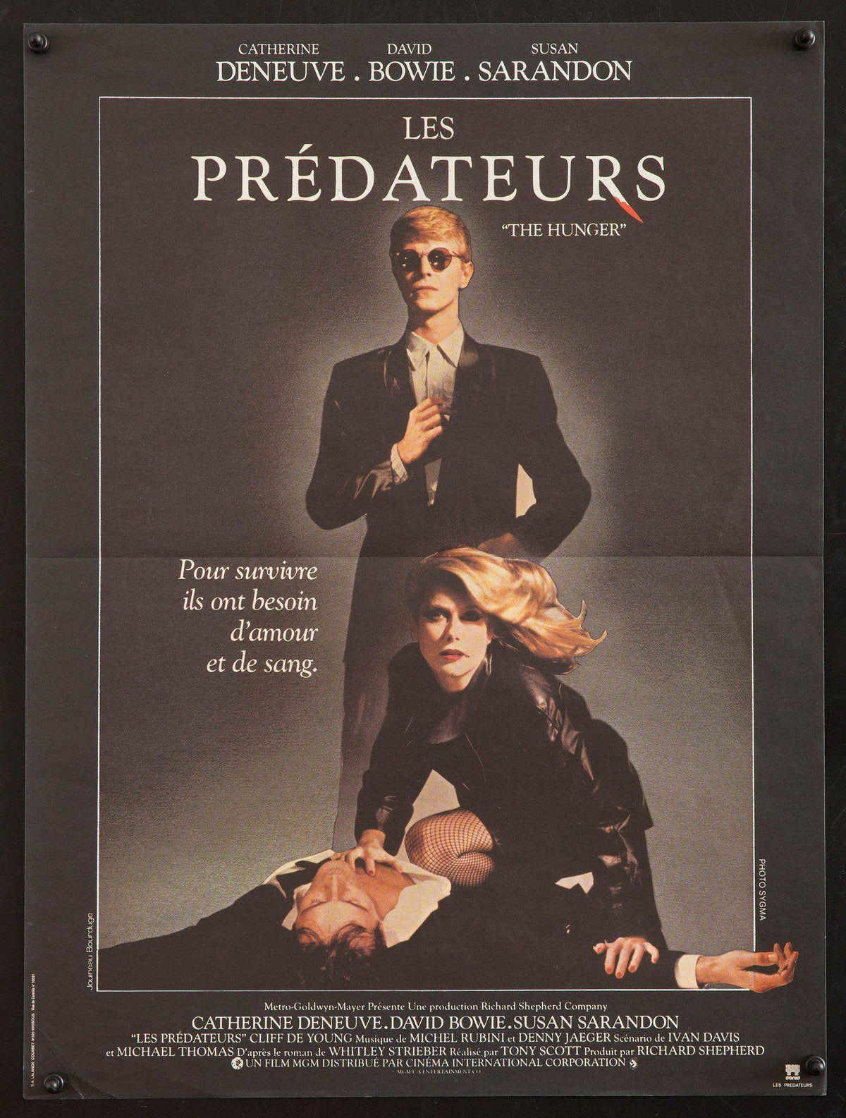 The Hunger (Les Predateurs) French Mini (16x23) Original Vintage Movie Poster
