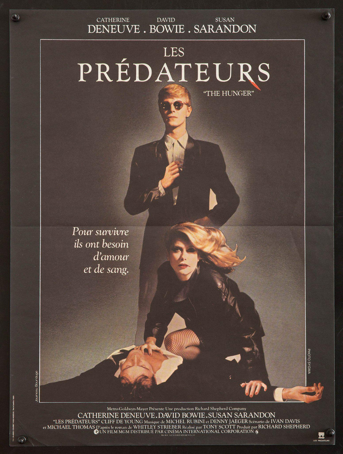 The Hunger (Les Predateurs) Original Vintage Movie Poster