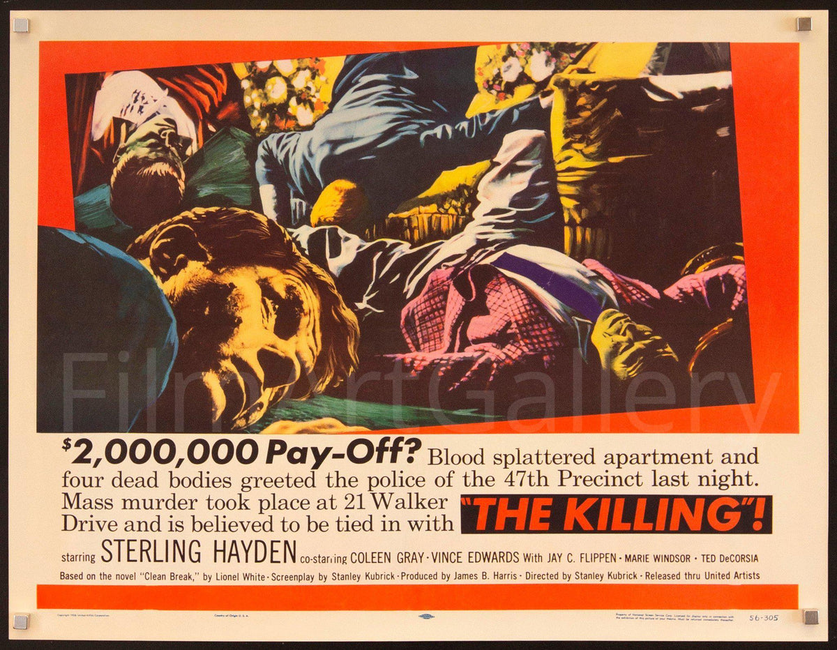 The Killing Half Sheet (22x28) Original Vintage Movie Poster