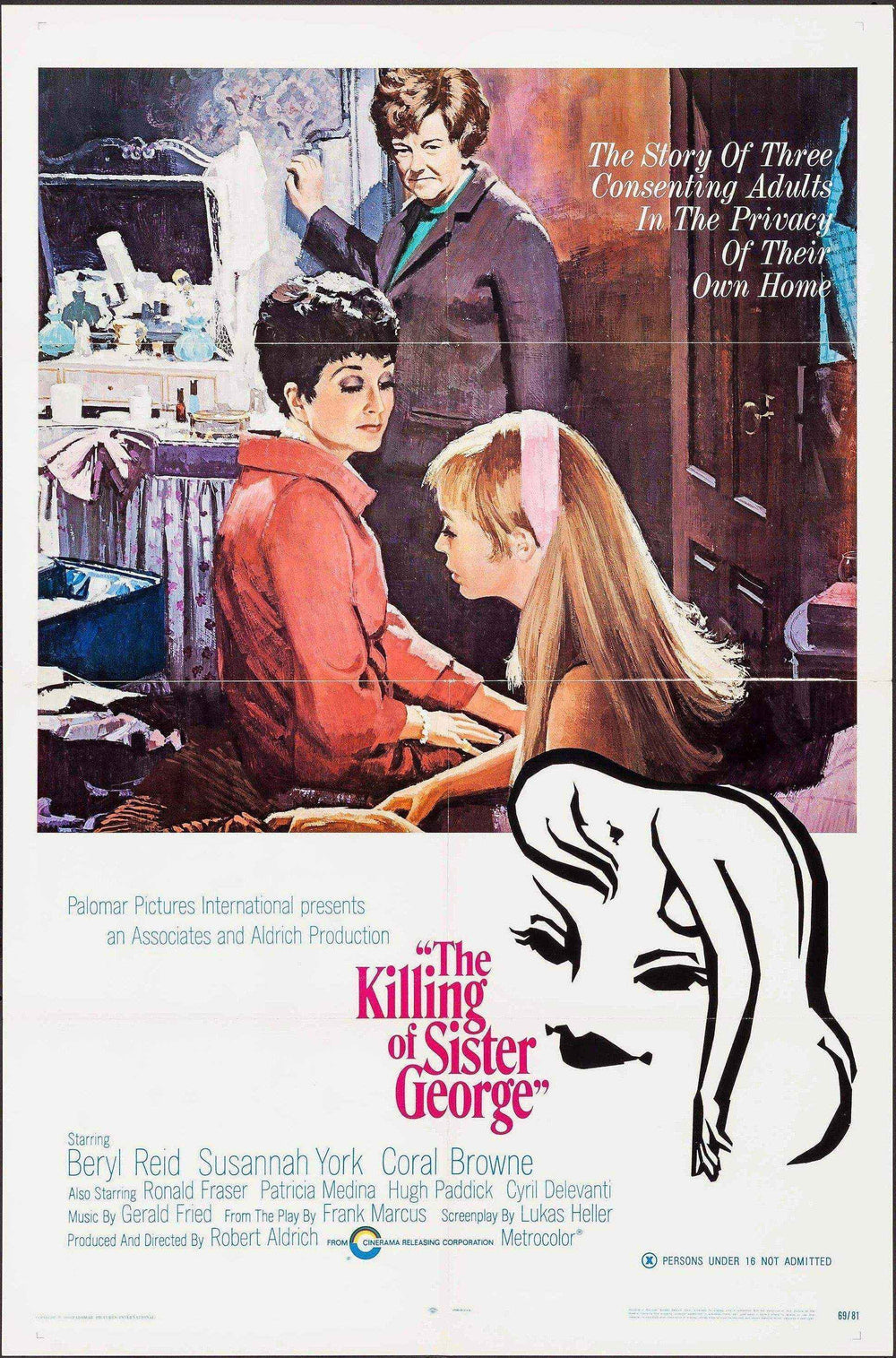 The Killing of Sister George Original Vintage Movie Poster