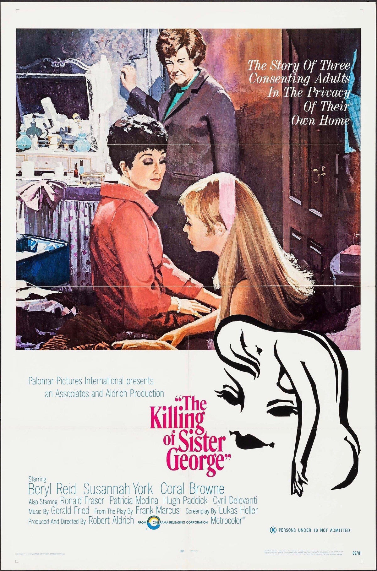 The Killing of Sister George Original Vintage Movie Poster